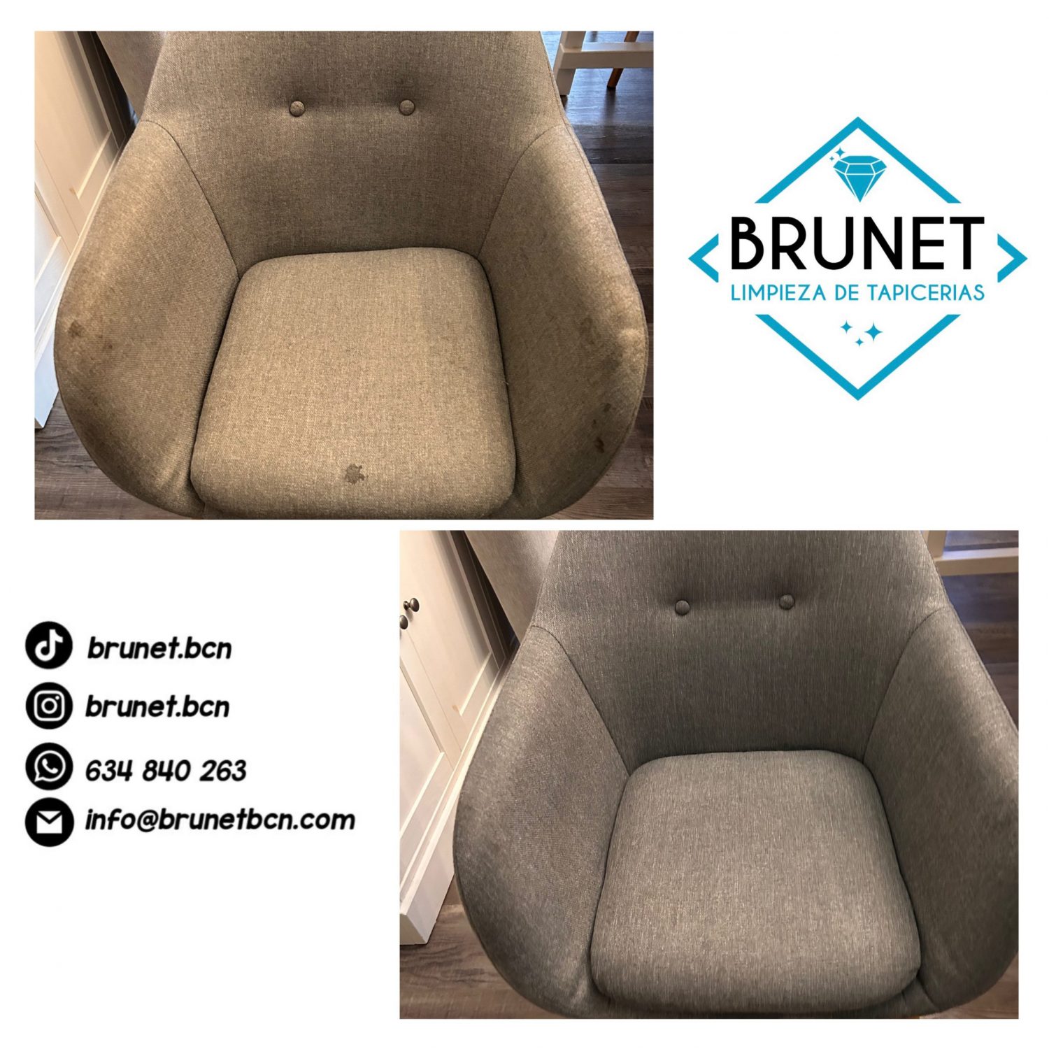 Limpieza de tapicerías Barcelona Brunetbcn Brunet barcelona